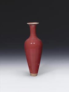 清康熙景德鎮窯豇豆紅釉瓶 清康熙景德鎮窯豇豆紅釉瓶