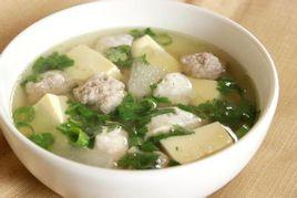 汆豆腐丸子 汆豆腐丸子