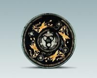 唐四鸞銜綬金銀平脫鏡 唐四鸞銜綬金銀平脫鏡