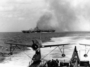 1945年1月21日，提康德羅加號遭到第二架自殺飛機攻擊，艦長基佛本人亦身受重傷。
