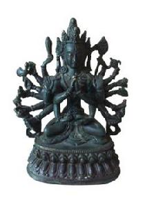 清代銅十八臂觀音 清代銅十八臂觀音