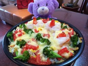 鮮蝦花蛤芝士焗米飯 鮮蝦花蛤芝士焗米飯