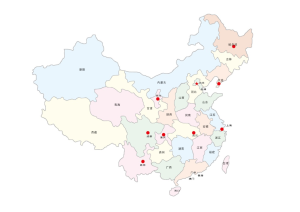 圖為. 2016年，衡堂HTANG門店布局