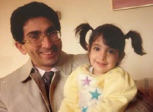 童年照,與爸爸一起