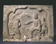 北宋蔡順拾桑磚雕 北宋蔡順拾桑磚雕