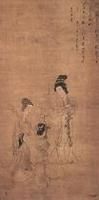 陳洪綬撫樂仕女圖 陳洪綬撫樂仕女圖