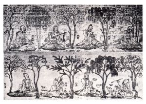 竹林七賢與榮啟期磚畫