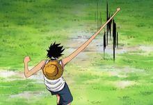 使用“剃”躲避路飛的攻擊