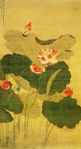 清劉謄荷花圖 清劉謄荷花圖