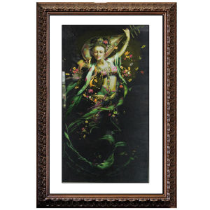 煌陽湘繡作品飛天反彈琵琶