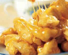 拔絲豬板肉拌豆沙 拔絲豬板肉拌豆沙