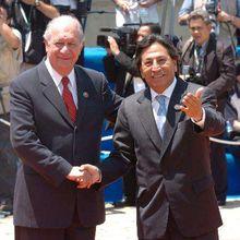 拉戈斯和秘魯總統托萊多
