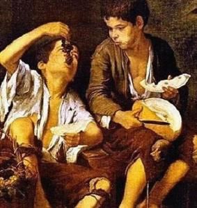 吃葡萄與甜瓜的少年 吃葡萄與甜瓜的少年