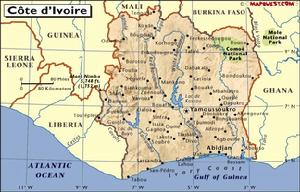象牙海岸地圖
