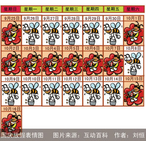 國慶放假表情圖