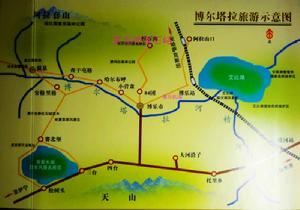 博州怪石峪位置旅遊交通示意圖 阮國春 攝