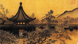 宋馬麟秉燭夜遊圖 宋馬麟秉燭夜遊圖