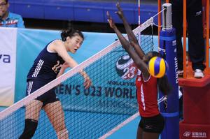 中肯之戰 主攻手王琦扣球