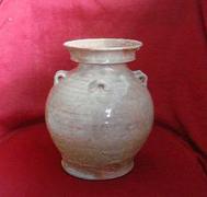 南北朝青釉六系盤口壺 南北朝青釉六系盤口壺