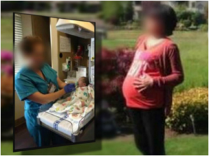 圖為露西懷孕時照片