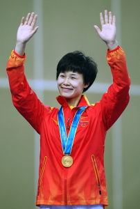 李紅登上廣州亞運領獎台