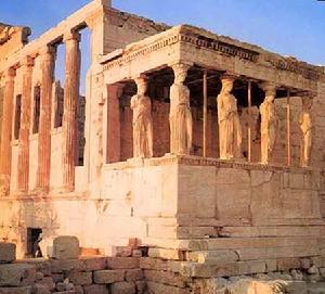 伊瑞克提翁神廟的女神柱廊