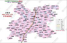 萬源市行政區域圖