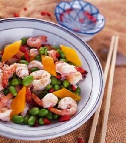 百合糖豆鮮鳳尾蝦 百合糖豆鮮鳳尾蝦