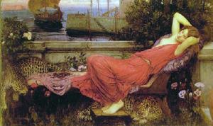 油畫阿麗阿德涅，描寫了阿麗阿德涅公主等待忒修斯的歸來