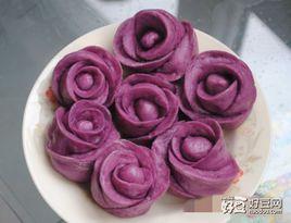 紫薯玫瑰花捲