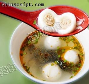 紫菜蝦皮鮮肉湯圓 紫菜蝦皮鮮肉湯圓