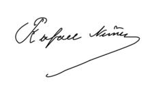 拉斐爾·努涅斯總統的簽名