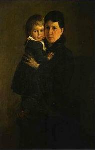 托爾斯泰的妻子別爾絲和女兒亞歷山大