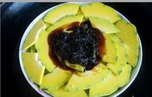 欖菜蒸南瓜 欖菜蒸南瓜