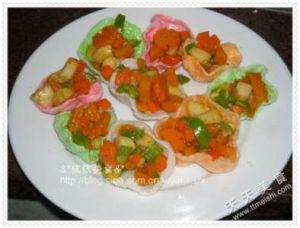 彩色小花盞 彩色小花盞