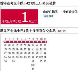 香港公交港島區專線小巴1路 香港公交港島區專線小巴1路