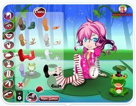 池塘調皮小女孩 池塘調皮小女孩