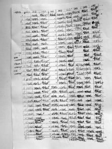 胡女士自製的“考勤表”