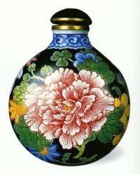 畫琺瑯牡丹紋鼻煙壺 畫琺瑯牡丹紋鼻煙壺