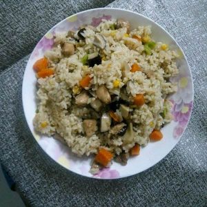 腊味香菇南瓜燜飯 腊味香菇南瓜燜飯