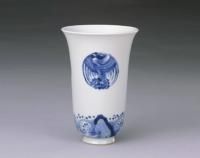 清康熙仿成化款青花團鳳杯 清康熙仿成化款青花團鳳杯