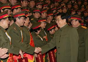 胡錦濤主席接見軍隊保障社會化工作先進代表