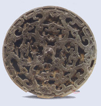 戰國鏤空鳳紋銅鏡圖