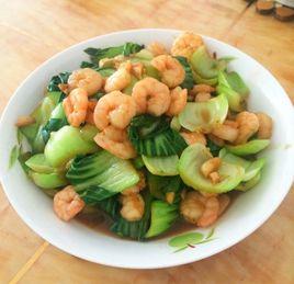 蝦仁炒油菜 蝦仁炒油菜