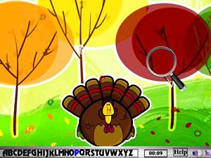 線上玩隱藏字母的火雞小遊戲