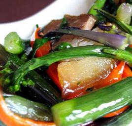 紅菜苔炒臘肉 紅菜苔炒臘肉