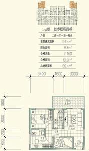 小高層公寓戶型一 66.40㎡圖