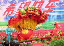 北里舞獅參加保定新火車站通車慶典