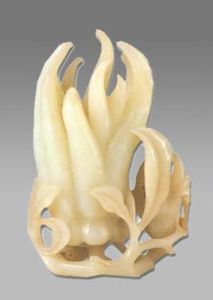 清佛手形玉花插 清佛手形玉花插