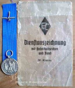 4年長期服役獎章包裝紙帶